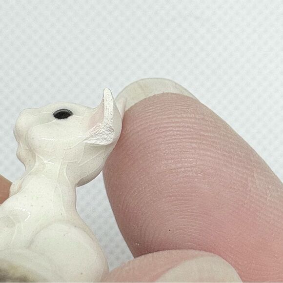 Retired vintage Hagen Renaker Mama and Baby Bunny Miniature Ceramic figures - Picture 7 of 11